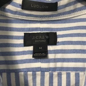 Striped Button Down Shirt / Med / J. Crew